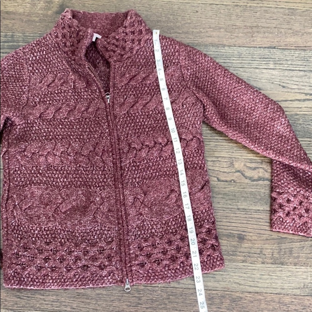 J. JILL Purple Zip Cardigan XS Sweater EUC - Picture 3 of 7
